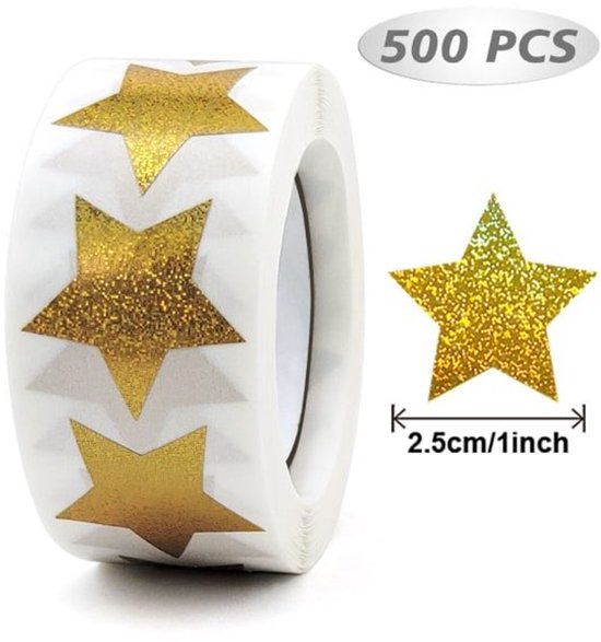 Aufkleber 500 Blatt Verschlussaufkleber Geschenkaufkleber Kinderaufkleber Aufkleber Für Erwachsene Belohnungsaufkleber Für Kinder 1 Rolle Sternau