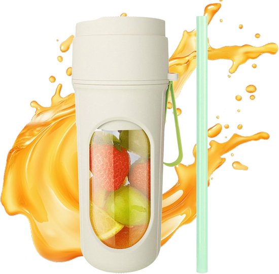 Tragbarer Mixer Für Smoothies, Shakes Und Frisches Obst 450 Ml, Kompaktes Design Grün 8,5 X 8,5 X 20,7 Cm Abs Kunststoff Für Zuhause, Büro Und Un