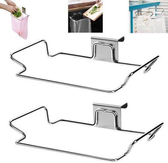 2er Pack Müllbeutelhalter Tragbarer Müllbeutelhalter Müllbeutelhalter Für Schranktüren Hängender Mülleimer Platzsparend Multifunktionaler Halter