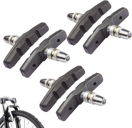 V Brake Bremsbeläge 3 Paar Fahrradbremsbeläge Felgenbremse Gummibremsbeläge Cantilever Bremsbacken Für Citybikes Und Mountainbikes Schwarz