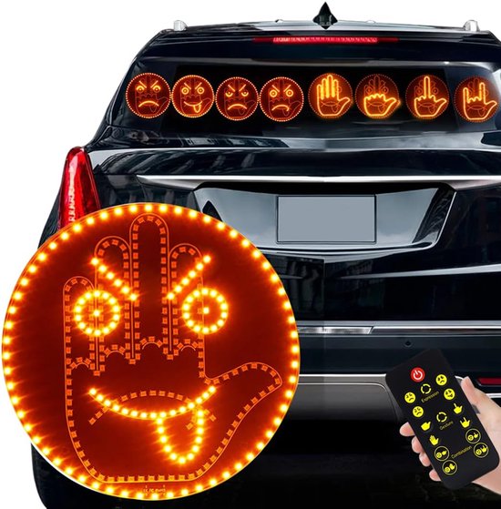 Fingerlicht Und Mimiklampe Gestenlampe Fürs Auto Handgestenlicht Fürs Auto Led Warnleuchte Fürs Auto 2 In 1 Gestenlicht Fürs Auto
