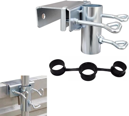 Tischklemme Für Gartenschirme Sonnenschirmhalter Balkongeländer Für Balkongeländer Und Liegestühle (silber)