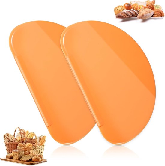 2 Stück Teigschaber Gebogener, Flacher Teigschaber Aus Kunststoff Für Gebäck Teigkneter Zum Brotbacken, Kuchenbacken Und Für Fondantglasur