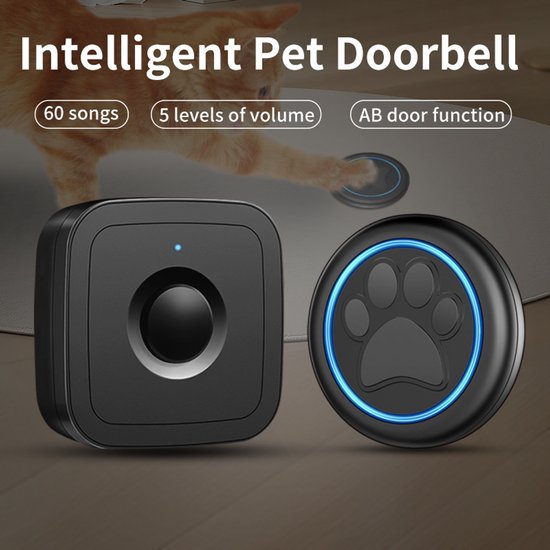Kabellose Katzen /hundeglocke Wasserdichte, Intelligente Led Blinkklingel Kabellose Katzen /hundeglocke Intelligente Led Blinkklingel Für Hunde W