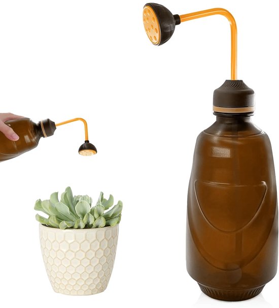 Dailygoods 450 Ml Kleine Gießkanne Für Pflanzen, Kann Kopfüber Verwendet Werden, Für Sämlinge Und Empfindliche Pflanzen (braun)