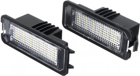 Led Kennzeichenbeleuchtungsset Vw Golf 4 Bis 7, Bora, Eos, Lupo, Beetle, Passat, Phaeton, Polo, Scirocco, Touareg, Tiguan Canbus 6000k Weiß