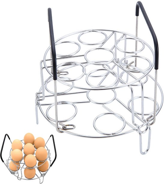 Stapelbarer Eierhalter Eierbecher Eiergestell Eierkocher Mit Hitzebeständigem Silikongriff Eierhalter Für 14 Eier Spülmaschinenfest Für Dampfgare