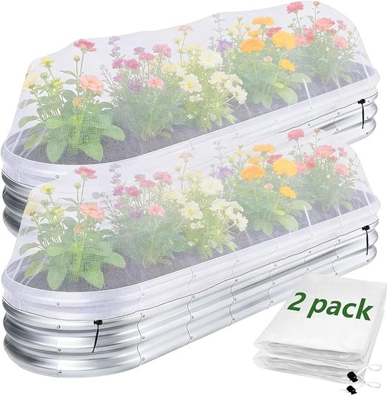 Pflanzenschutznetz Mit Kordelzug 2 Stück Obstbaumnetz 190 X 100 X 45 Cm Vogelschutznetz Für Obstbäume Für Hochbeete Zum Schutz Von Gemüse, Obst,