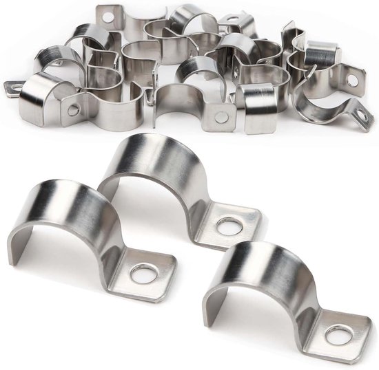 20er-pack Metallschellen – Schlauchschellen Zur Befestigung – Schlauchschellen Für Kabel Und Schläuche – Kleine Rohrschellen – Stahlkabelschellen – Durchmesser 20–21 Mm