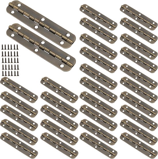 30er Pack Klavierbänder Mit Schrauben 6 X 1,5 Cm Mini Eisenscharniere In Antikbronze Mini Scharniere (90°) Für Schmuckkästchen Diy Projekte Oder