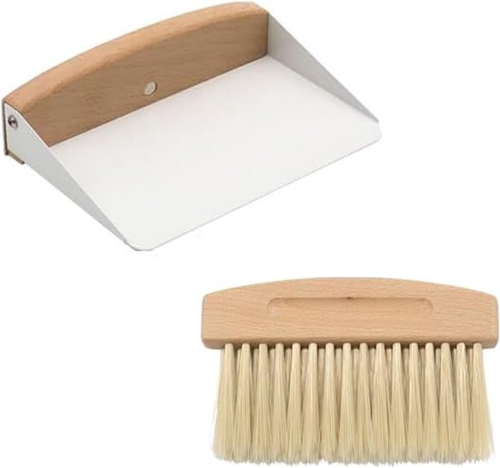 Mini Tischbesen Und Schaufel Kehrbrett Und Handbesen Aus Holz Für Küche, Tisch, Tastatur Und Haustiere