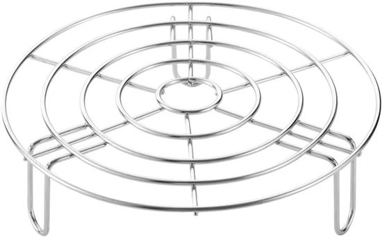 Runder Dampfeinsatz (19,5 Cm Durchmesser) Edelstahlrost Multifunktionaler Koch Und Kühlrost Standard Dampfgar Und Airfryer Küchenutensil Für Airf
