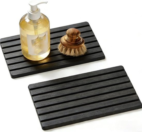 2 Stück Diatomit Untersetzer Wasserabsorbierender Stein 21 X 10 Cm Schnelltrocknende Waschbeckenablage Saugfähiger Bad Organizer Rechteckig Für H