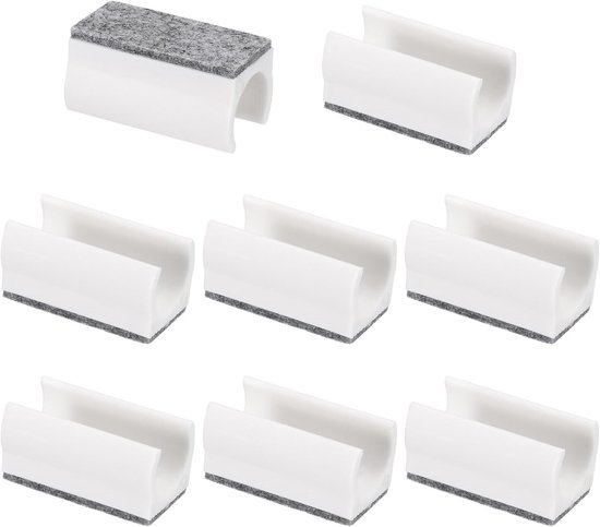 Rechteckige Stuhlbeinschoner (19 Mm) Mit Filzgleitern 8 Stück, Gleitet Sanft, Kratzfrei, Geräuschlos Möbel Und Holzbodenschoner, Bodengleiter, Ro