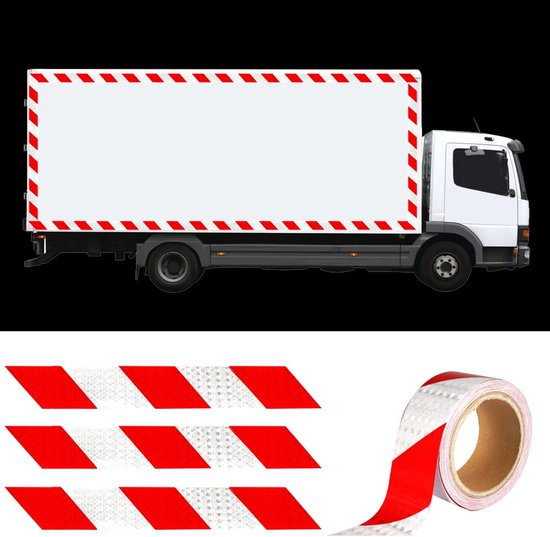 Reflektierendes Klebeband Selbstklebend Rot Weiße Warnaufkleber Reflektierende Aufkleber Für Sicherheit Und Warnung