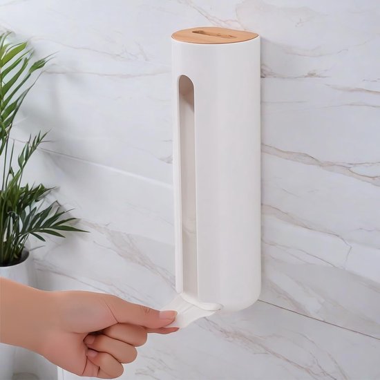 Wandspender Für Wattepads Make Up Organizer Mit Holzdeckel Halter Für Wattepads Leicht Abnehmbar Für Die Aufbewahrung Und Organisation Im Badezim