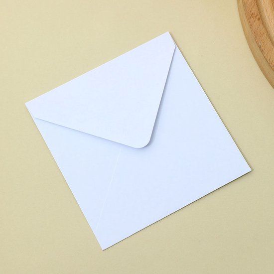 Packung Mit 50 Quadratischen, Farbigen Briefumschlägen Schlichtes Design, Vielseitig Einsetzbar Handgefertigte Umschläge Für Grußkarten Und Gesch