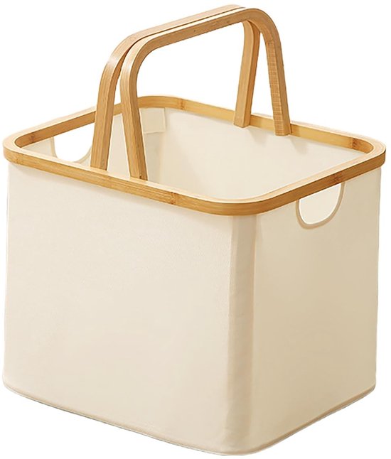 Dailygoods Faltbarer Wäschekorb Mit Griff, Leichte Aufbewahrung Aus Oxford Gewebe, Tragbarer Wäschekorb Für Kleine Wohnungen Und Badezimmer Wäsch