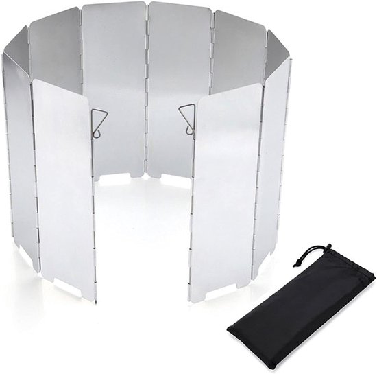 Set Mit 10 Faltbaren Aluminium Windschutzwänden Für Gaskocher Zum Campen Für Den Außenbereich Windschutz Sturmfest