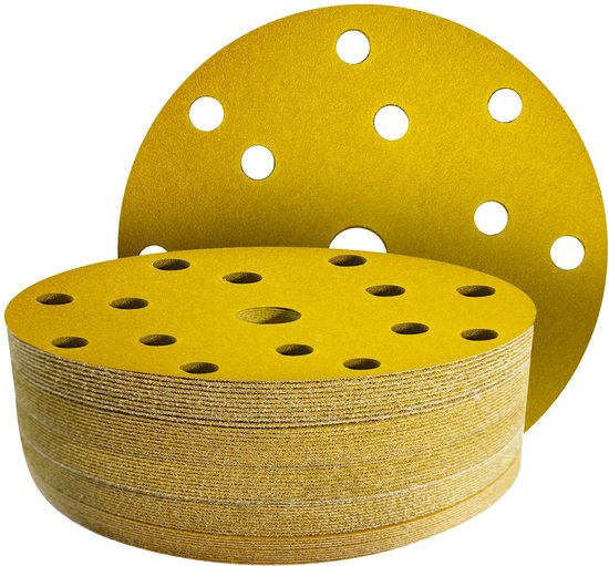50 Stück 150 Mm Schleifscheiben Körnung 150 150 Mm Schleifscheibe Mit 15 Löchern Für 150 Mm Exzenterschleifer