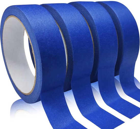 4 Rollen Malerkrepp 24 Mm X 20 M Abdeckband Professionelles Malerkrepp Abdeckband Für Malerarbeiten Abdeckband Abdeckband Vielseitig Einsetzbar,