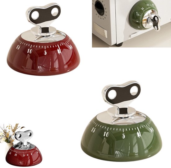 2 Stück Küchentimer Kochtimer Analoger Kochtimer Magnetischer Küchentimer Zum Kochen Für Senioren Mit Lautem Alarm Und Kompakter Größe Auch Für G