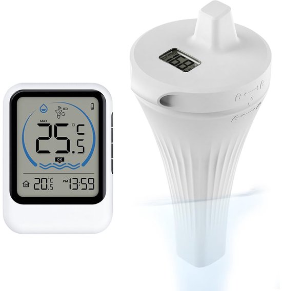 Digitales, Kabelloses Poolthermometer, Schwimmendes Wasserthermometer Mit Außensensor, Wasserdicht Nach Ip68, Für Badewannen, Aquarien, Schwimmbä