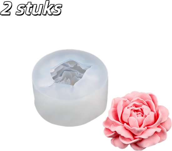 2 Stück Formen 3d Blumen Silikon Kerzenformen Jasminblütenform Gießformen Für Kunstharz Backwerkzeuge Für Fondant Schokoladentorten Weiß