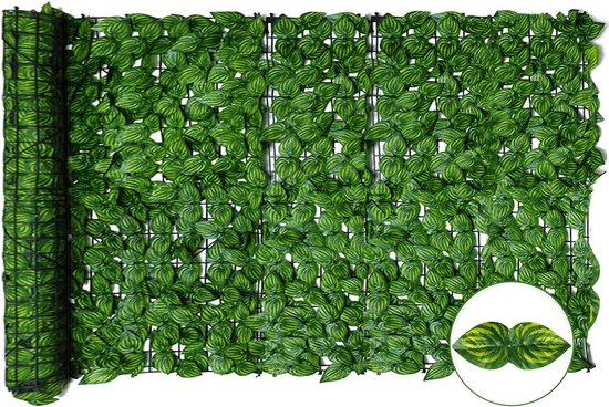 Sichtschutzzaun Aus Künstlichem Efeu 0,5 M X 3 M Wassermelonenblätter