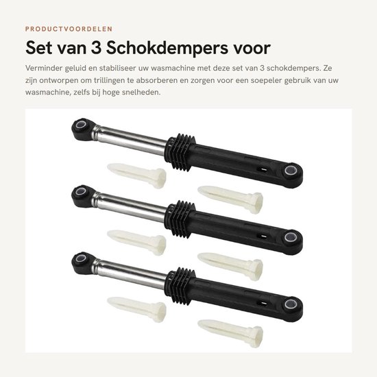 Dailygoods Stoßdämpfer 3 Stück Kompatibel Mit Lg 4901er2003a Geräuschreduzierung Verhindert Instabilität Sorgt Für Ruhigen Lauf Waschmaschinendäm