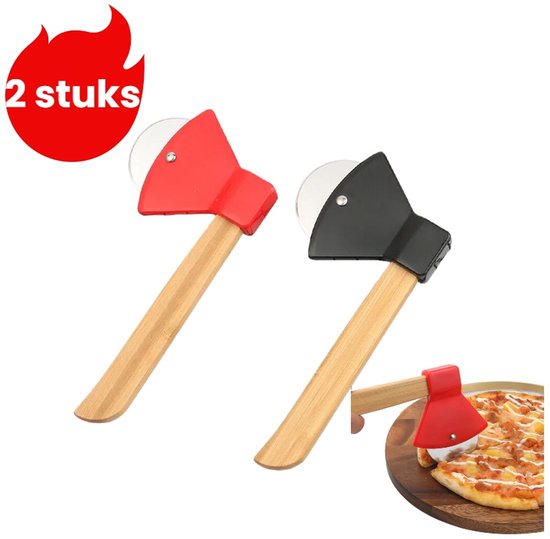 2 Teiliger Pizzaroller/pizzaschneider Küchenhelfer Kreativer Pizzaschneider Rot1 Schwarz1