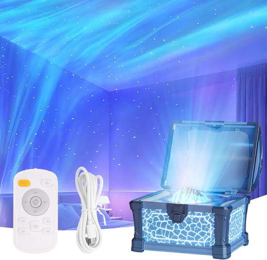 Sternenhimmel Projektor, Kreative Schatzkiste, Led Aurora Lampe Mit 8 Beleuchtungsmodi Und Fernbedienung, Nordlicht Projektor Für Die Kinderzimme
