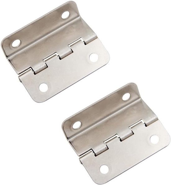 Halbflächige Scharniere Für Türen Und Schränke Retro Haken Für Versetzte Türen, 2 Stück, Silberfarben