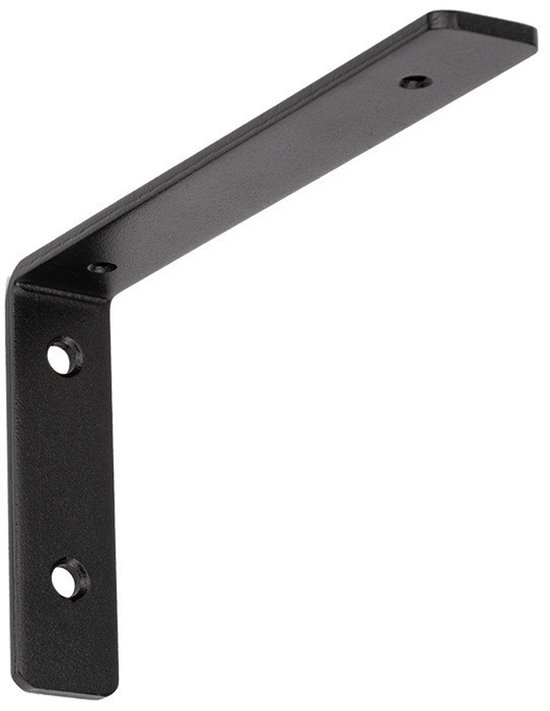 Zwei L Förmige Regalwinkel, Regalwinkel Aus Eisen, Regalträger Mit Schrauben (schwarz, 245 Mm Breit, 30 Mm Dick, 5 Mm Tief)