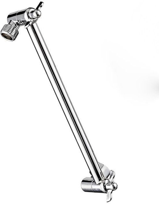 Verstellbarer Duschkopf Verlängerungsarm 28 Cm Massives Messing, Verchromt