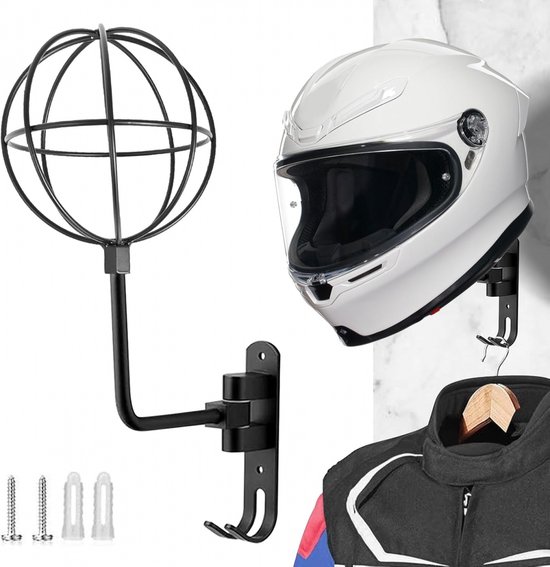 Helmhalterung Helmständer Wandhalterung Für Motorradhelme Motorradhelmhalterung Wandhalterung Für Fahrrad , Motorrad Und Fahrradhelme Mit Haken F