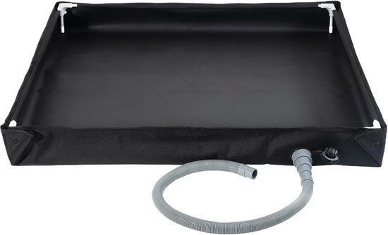 Faltbare Duschwanne 80 X 80 Cm, Tragbarer Abflussschlauch Wasserdichte Duschwanne Für Camping, Mobile Duschkabine, Tierpflege Schwarz