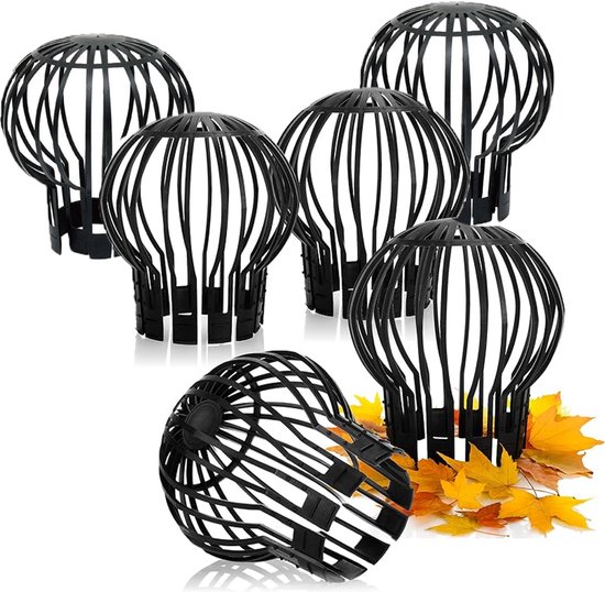 Regenrohrschutz 6 Teiliges Set Dachrinnenabdeckungen Kunststoff Ø 12 X 14 Cm Regenrohrschutzkappe Laubfänger Abflussrohrschutz Regenrohrschutz Zu