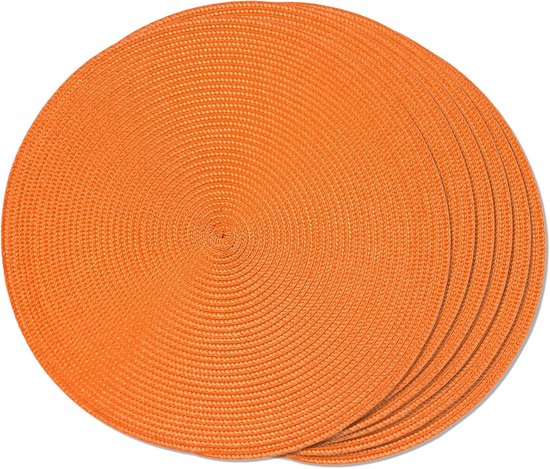 Runde Untersetzer Geflochtene Untersetzer Hitzebeständig Und Fleckenabweisend 38 Cm Durchmesser Für Esszimmer, Küche Und Partys Strickdesign 6 St