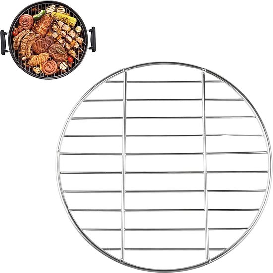 Runder Grillrost Aus Edelstahl, 30 Cm Durchmesser, Ersatzrost Für Grills, Für Camping Und Picknicks