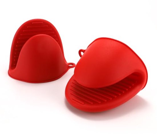 Verdickter Silikon Ofenhandschuh Für Heißluftfritteuse, Backen, Kochen Und Grillen (rot)