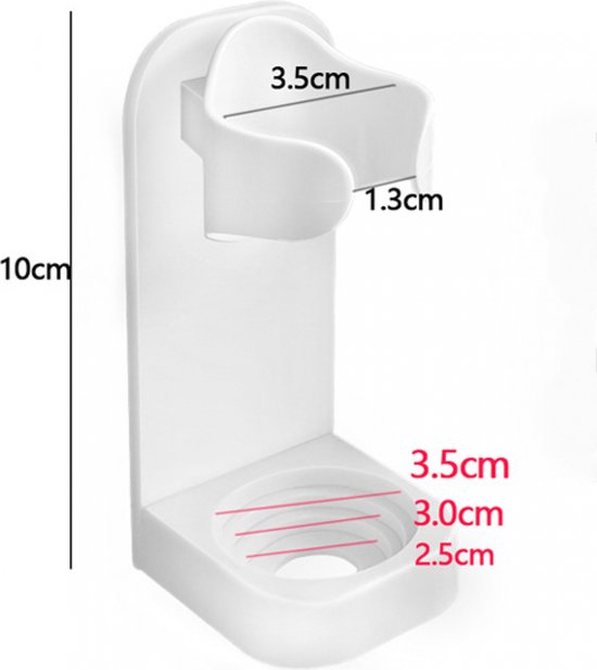 4 Teiliger Zahnbürstenhalter Elektrischer Zahnbürstenhalter Badezimmeraccessoires Wandmontage Badezimmer 100 X 50 X 43 Mm Kunststoff Weiß