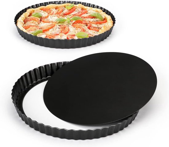 10,2 Zoll Kuchenform Mit Herausnehmbarem Boden, Antihaftbeschichtete Quicheform, Runde Backformen