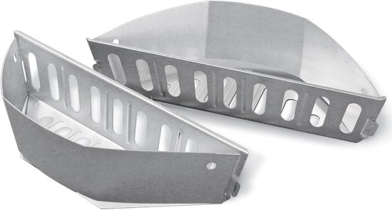 Holzkohlekorb Aus Verzinktem Aluminium, Großer Holzkohlekorb Aus Edelstahl, Brennstoffbehälter (2er Pack)