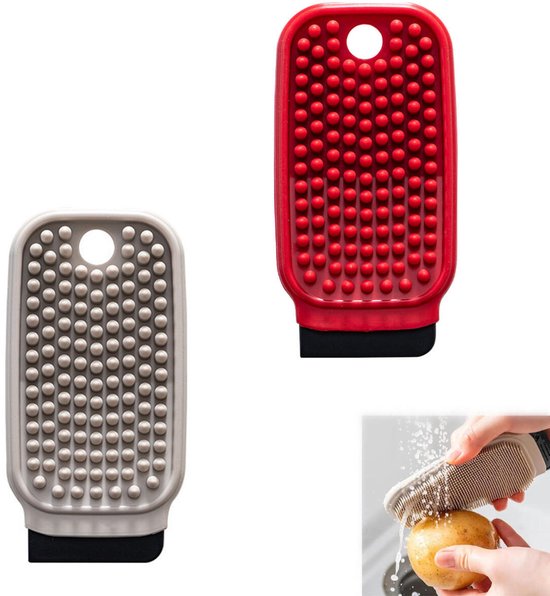 Gemüsebürste 2 Stück Obstbürste Küchenhelfer Kleine Reinigungsbürste Reinigungsbürste Kartoffelbürste Küchenbastelidee Silikonbürste Küchenbürste