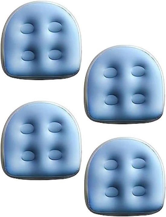 4 Teiliges Spa Set Mit Sitzerhöhung, Aufblasbares Pool Sitzkissen, Blaues Wasserdichtes Rückenkissen Für Damen, Weiche Spa Massagematte