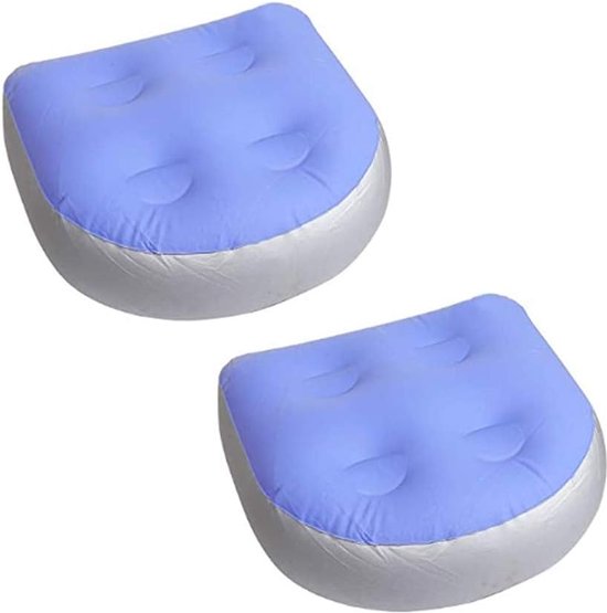 Set Mit 2 Aufblasbaren Kissen. Für Whirlpools Und Schwimmbäder. Für 4 Saugnäpfe.