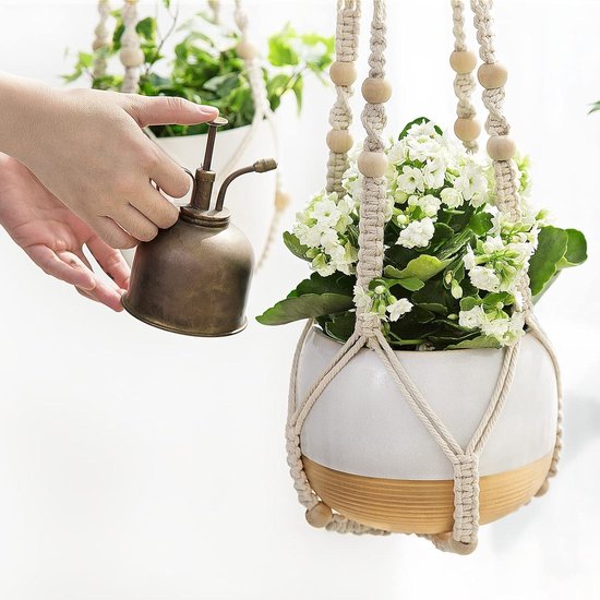 Makramee Pflanzenampel Boho Dekoration Baumwollseil 89 Cm