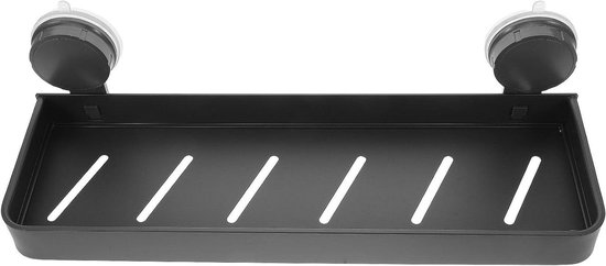 Badezimmerregal Wandhalterung Mit Saugnapf Aufbewahrung Für Toilettenartikel Bohrfreie Montage 40 X 12 Cm Grau