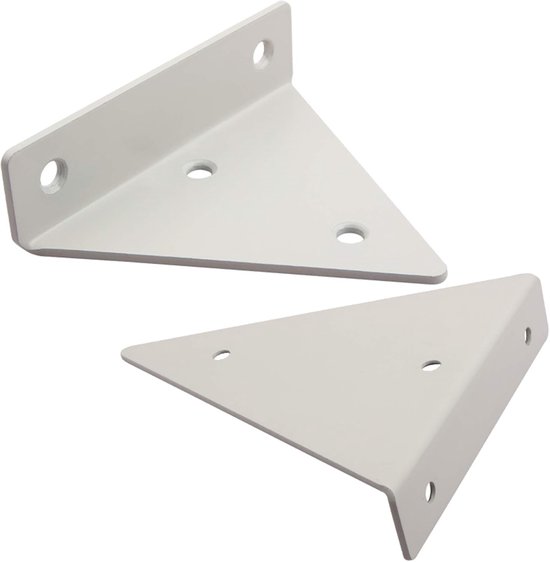 Verdeckte Regalträger – Metallregalhalterungen – Platzsparende Aufbewahrung – Dreieckige Halterung – 23 X 17 Cm – Weiß